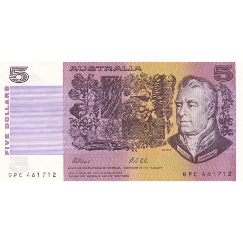 1991 - Australia P44g 5 Dollars banknote