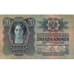 1913 - Austria PIC 14   20 kronen banknote