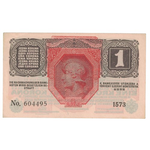 1919 - Austria P49 billete de 1 Krone BC