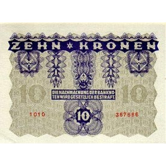 1922 - Austria P75 10 Kronen banknote 1922 - Austria P75 10 Kronen banknote