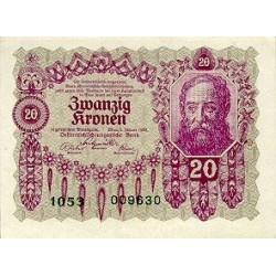 1922 - Austria P76 20 Kronen Banknote