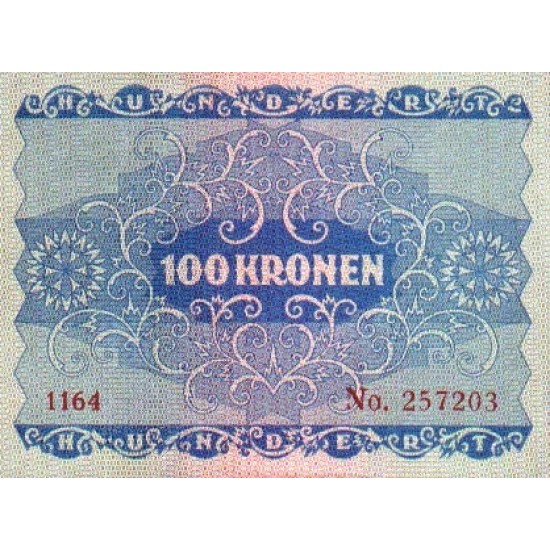 1922 - Austria P77 100 Kronen banknote 1922 - Austria P77 100 Kronen banknote