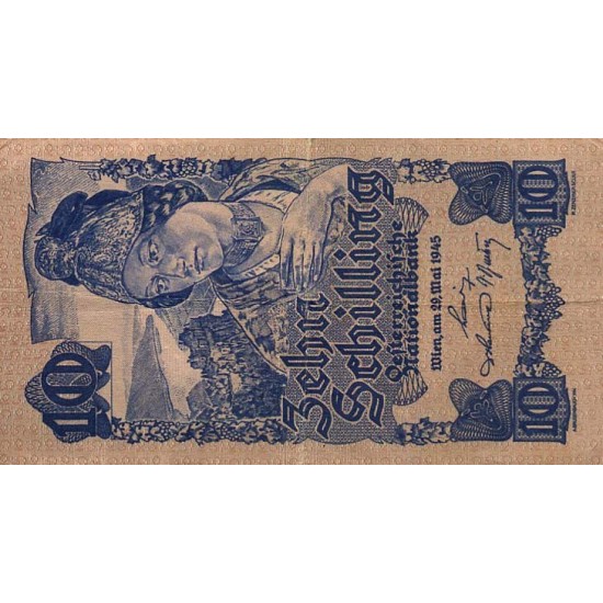 1945 - Austria P114 10 Shillings Banknote 1945 - Austria P114 10 Shillings Banknote