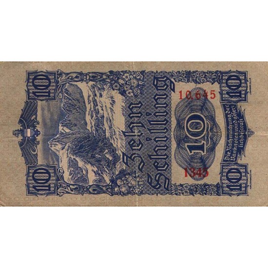 1945 - Austria P114 10 Shillings Banknote 1945 - Austria P114 10 Shillings Banknote