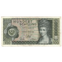 1969 - Austria Pic 145 100 Shillings VF banknote