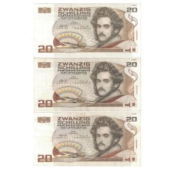1986 - Austria Pic 148 20 Shillings XF banknote