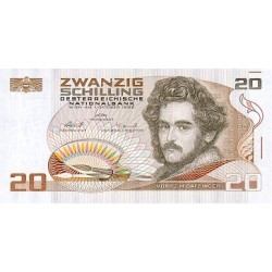 1986 - Austria P148 20 Shillings banknote