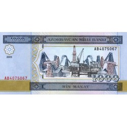 2001 -Azerbaijan PIC 23    1000  Manat  banknote 