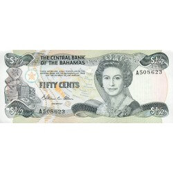 1984 - Bahamas P42a 1/2 Dollars banknote