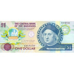 1992 - Bahamas P50 billete de 1 Dólar