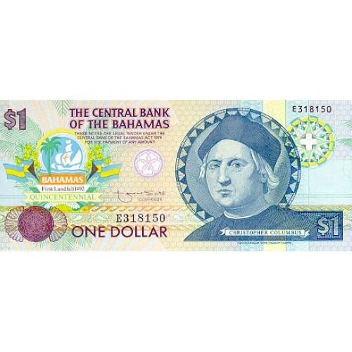 1992 - Bahamas P50a 1 Dollar banknote