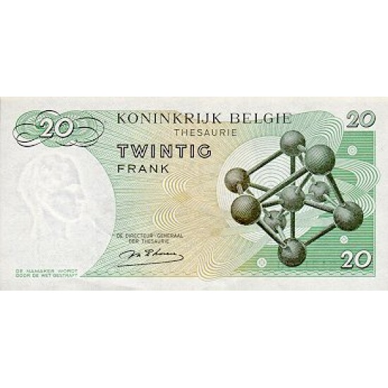 1964 - Belgium P138 20 Francs Banknote 1964 - Belgium P138 20 Francs Banknote