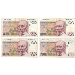 1982-94 - Belgium P142 100 Francs Banknote F