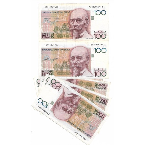 1982-94 - Belgium P142 100 Francs Banknote VF