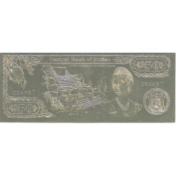 1984 - Belize P-CS1 billete de 50 Dólares GOLD S/C