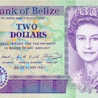 1990 - Belize P52a 2 Dollars  banknote