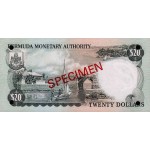1984 - Bermuda P31cs 20 Dollars banknote Specimen