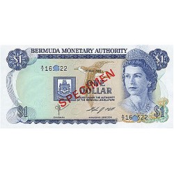 1984 -  Bermuda P28bs 1 Dollar banknote Specimen