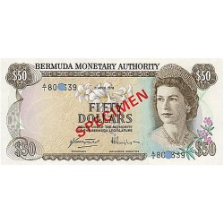 1978 - Bermuda P32bs 50 Dollars banknote Specimen