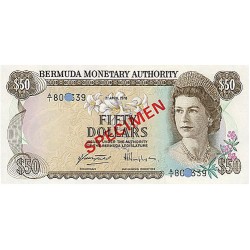 1978 - Bermuda P32s 50 Dollars banknote Specimen