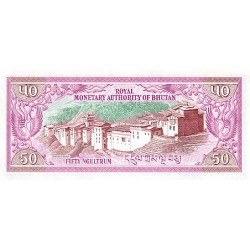 1992 - Bhutan PIC 17b 50 Ngultrum banknote