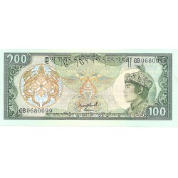1992 - Bhutan PIC 18b billete de 100 Ngultrum S/C