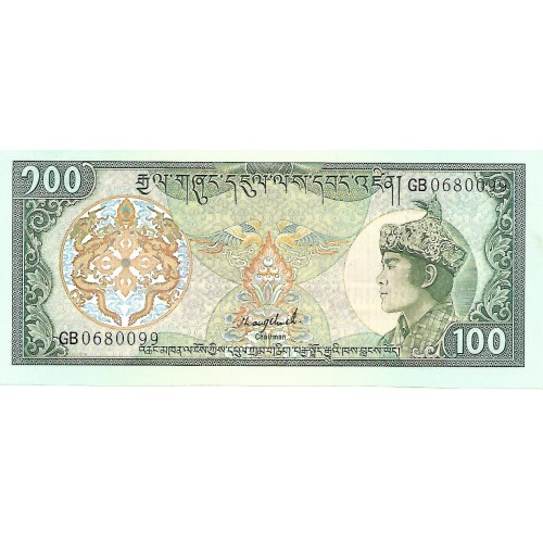 1992 - Bhutan PIC 18b billete de 100 Ngultrum S/C