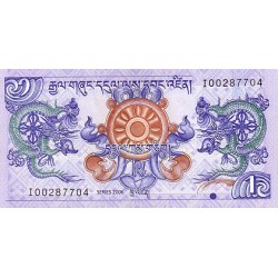 2006 - Bhutan PIC 27a 1 Ngultrum banknote