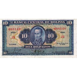 1928 - Bolivia P130 10 Bolivianos banknote