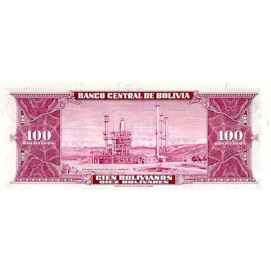 1945 - Bolivia P147 100 Bolivianos banknote 1945 - Bolivia P147 100 Bolivianos banknote