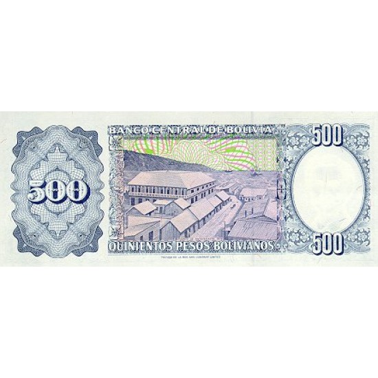 1981 - Bolivia P165 500 Pesos Bolivianos banknote 1981 - Bolivia P165 500 Pesos Bolivianos banknote
