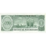 1984 - Bolivia P170 50,000 Pesos Bolivianos  banknote