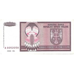 1993 -  Bosnia Herzegovina PIC 145a billete de 50.000.000 Dinara EBC