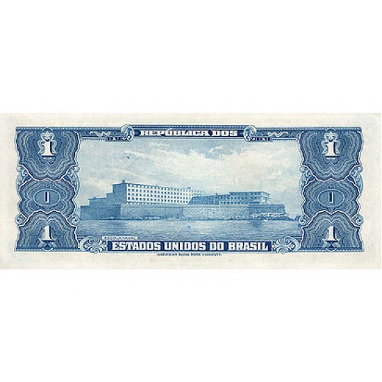 1944 - Brazil P132 1 Cruceiro banknote 1944 - Brazil P132 1 Cruceiro banknote