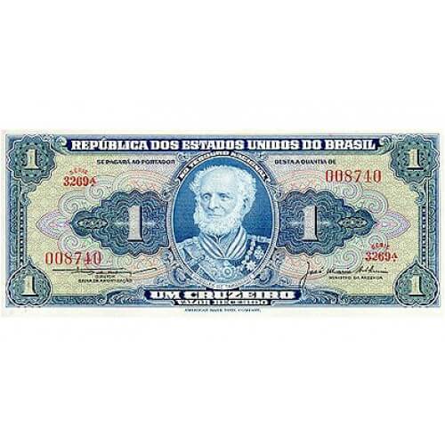 1954/8 - Brazil P150c 1 Cruzeiro banknote