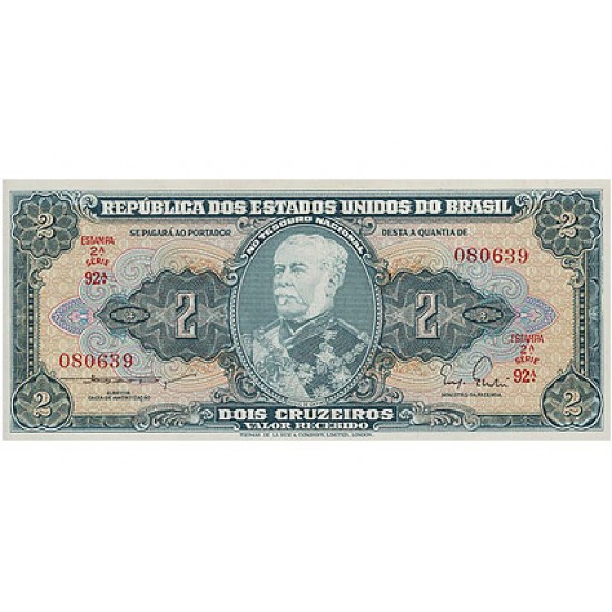 1958 - Brazil P157Ac 2 Cruceiros banknote 1958 - Brazil P157Ac 2 Cruceiros banknote