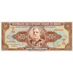 1955/61 - Brasil P160a billete de 20 Cruzeiros