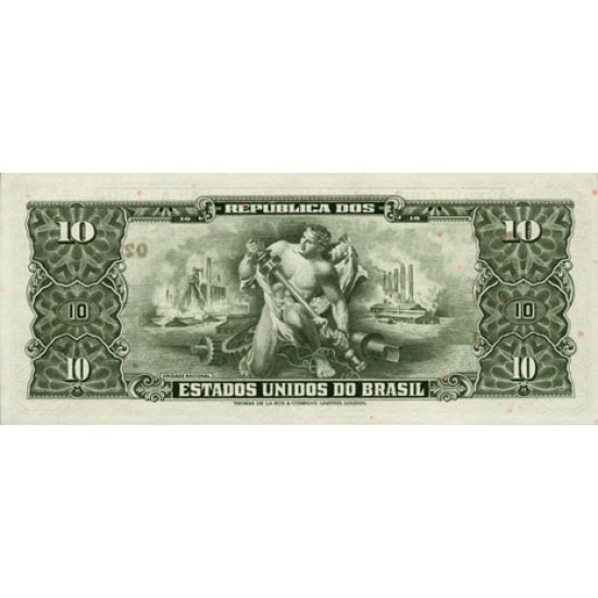 1964 - Brazil P176d 5 Cruceiros banknote 1964 - Brazil P176d 5 Cruceiros banknote