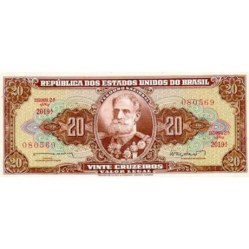 1962 - Brasil P177a billete de 10 Cruzeiros