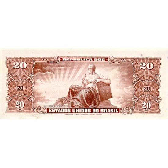 1962 - Brazil P177a 10 Cruceiros banknote 1962 - Brazil P177a 10 Cruceiros banknote