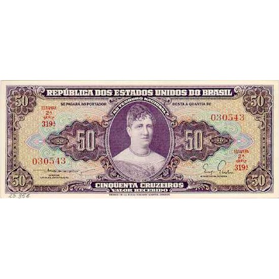 1962 - Brazil P178 20 Cruceiros banknote 1962 - Brazil P178 20 Cruceiros banknote