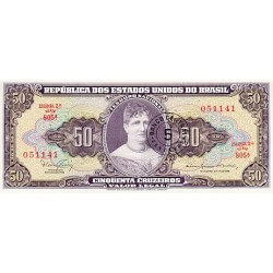 1967 - Brasil P184b billete de 5 centavos en 50 Cruzeiros