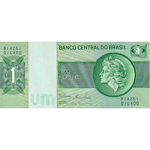 1980 - Brasil P191Ac billete de 1 Cruzeiro