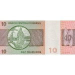 1980 - Brazil P193e 10 Cruceiros banknote