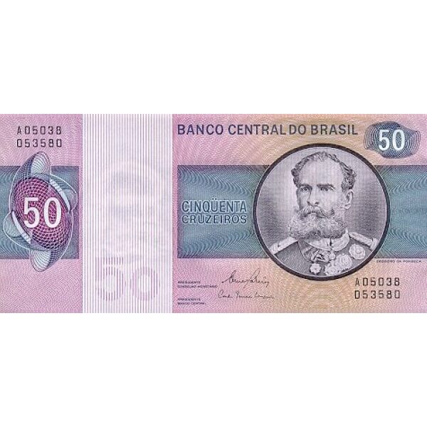 1980 - Brazil P194c 50 Cruceiros  banknote