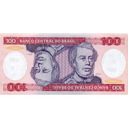 1981 - Brazil P198a 100 Cruzeiros banknote