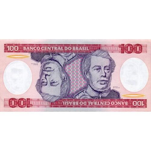 1981 - Brazil P198a 100 Cruzeiros banknote