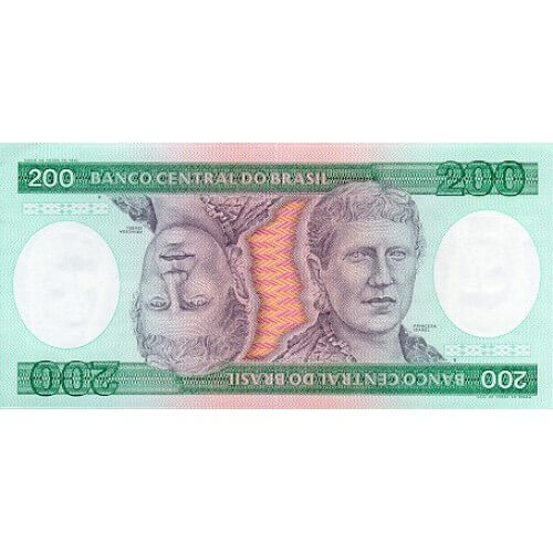 1984 - Brazil P199b 200 Cruzeiros banknote