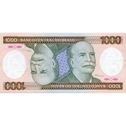 1986 - Brazil P201d 1,000 Cruzeiros banknote