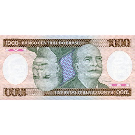 1986 - Brazil P201d 1,000 Cruceiros banknote 1986 - Brazil P201d 1,000 Cruceiros banknote
